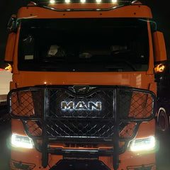 Podświetlany napis MAN TGX/TGS 2020+ ze stali nierdzewnej LED białe zimne światło 24V