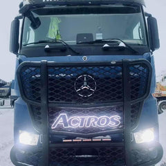 Podświetlany napis Mercedes ACTROS ze stali nierdzewnej, białe LED 24V