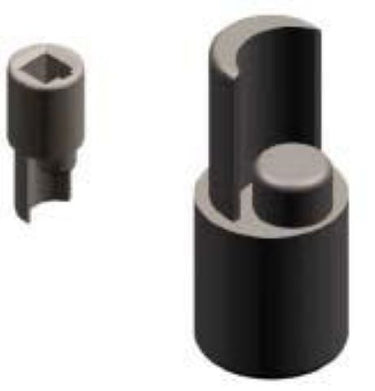 Adapter Dolny FI27 Mosiądz Pod Kwadrat Image 1