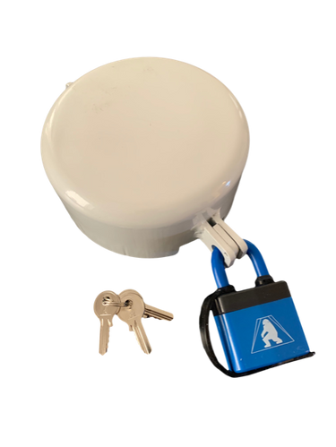 Antykradzieżowe zabezpieczenie zbiornika paliwa Ø80 z kłódką LOB Image 1