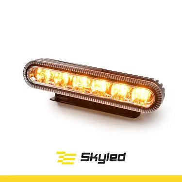 Kierunkowa lampa ostrzegawcza LED niskoprofilowa – pomarańczowa, 10–30V, ECE R65 Image 1