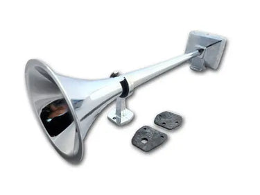 Klakson pneumatyczny HADLEY E-Tone – 53 cm, okrągły, chromowany | Do pojazdów uprzywilejowanych i użytkowych Image 1