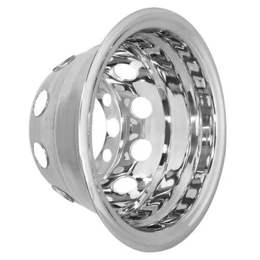 Kołpak na tylną felgę 17,5"x6,75", stal nierdzewna, mocowany na śruby, 10 otworów, PCD 225mm, głębokość 246mm, styl Ameryka Image 1