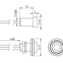 Komplet 5 szt czerwonych lampek LED 24V do kabiny burdelówki Image 5