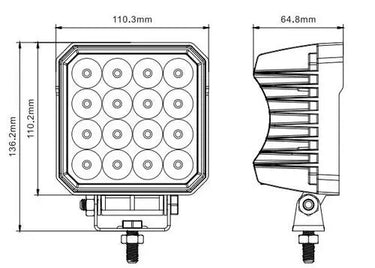 LAMPA ROBOCZA ZE STROBOSKOPEM SKYLED RED LINE 36W10-32V 3420 LM IP67 (R65) Image 2