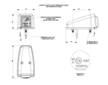 Lampa Obrysowa Narożna LED Biała (LD 221) Image 2