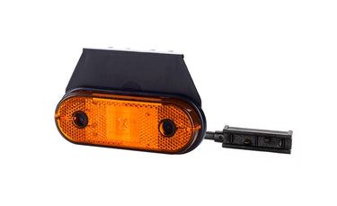 Lampa Obrysowa z Odblaskiem LED Pomarańczowa z Zaciskiem (LD 650) Image 1