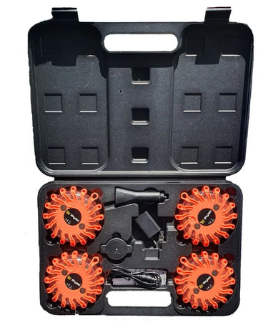 Lampy ostrzegawcze LED – dyski świetlne flary awaryjne 4 szt. Image 1