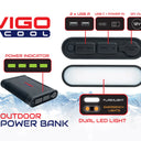 MOBILNY MAGAZYN ENERGII VIGO O POJEMNOŚCI 48000MAH; 2XUSB CZARNY OUTDOOROWY Image 5
