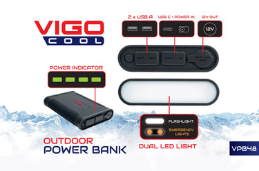 MOBILNY MAGAZYN ENERGII VIGO O POJEMNOŚCI 48000MAH; 2XUSB CZARNY OUTDOOROWY Image 5