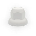 Nakładka plastikowa na nakrętkę 33 mm, średnica 55 mm, wysokość 45 mm, pasuje do felg Alcoa, biała Image 1
