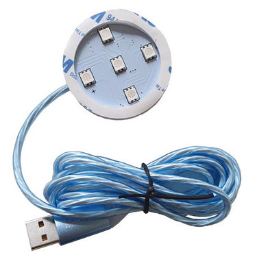 Niebieskie podświetlenie POPPY pod USB ze świecącym przewodem Image 1