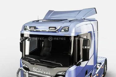 Orurowanie nad osłonę przeciwsłoneczną do SCANIA NG z wiązką elektryczną i uchwytami na 4 odbiorniki ze światłami obrysowymi LED Image 1