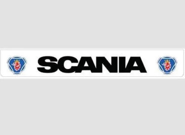 Osłona przeciwbłotna/fartuch (2380x350mm) - czarny napis "SCANIA" z herbem Image 1