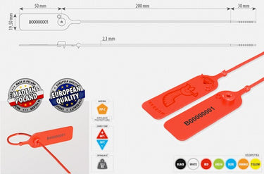 Plomba 200 mm 1000 sztuk Image 1