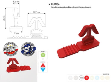 Plomba (strzałkowa do pojemników i skrzynek transportowych) 1000 sztuk Image 1