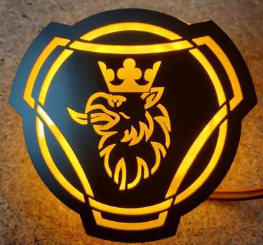 Podświetlane loga LED 24V Czarny Gryf kolor światła pomarańczowe (para) Image 1