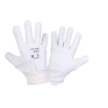 RĘKAWICE ZE SKÓRY KOZ. BIAŁE L271108P, KARTA, "8", CE, LAHTI Image 1