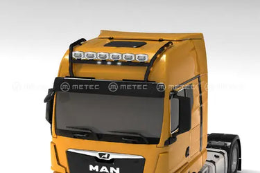 Rama dachowa CROSSBAR (CZARNA RAL 9005) MAN TGX GX INDIVIDUAL (2020 - ) z wiązką elektryczną, wspornikami na 6 odbiorników oraz światłami obrysowymi LED Image 1