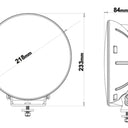 Reflektor SKYLED Cosmo 9X 9" | 120W | 12200 lm | Zasięg 938 m | Światło pozycyjne biało-pomarańczowe | Homologacja R112, R7, R10 Image 3