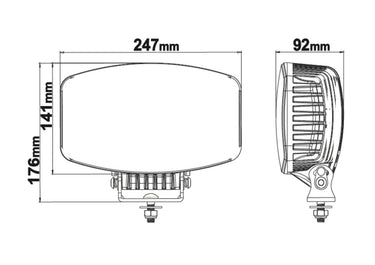 Reflektor Skyled Jumbo Amber Full LED 10’’ (100W, Podwójne Pozycje R112) Image 3