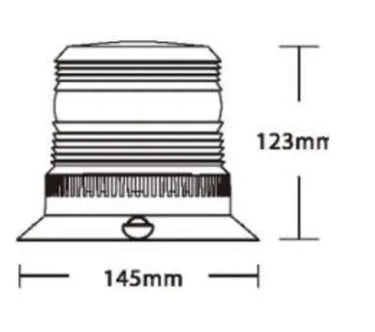 Światło ostrzegawcze LED 12/24 na trzy śruby, R65, wys. 120 mm Image 2