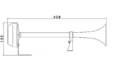 Sygnał elektryczny 12V VEGA 15 (stal nierdzewna, 41 cm) Image 2