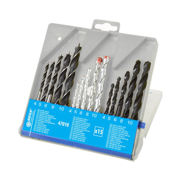 WIERTŁA KOMPLET: BETON(5), DREWNO(5), METAL(5) PUD.PLAST Image 1