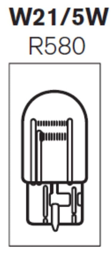 Żarówka samochodowa - W21/5W (R580) RING 12V; 21/5W Całoszklana Image 1