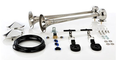 Zestaw dwóch sygnałów pneumatycznych 24V stal nierdzewna 2x54cm z pokrywami Image 1