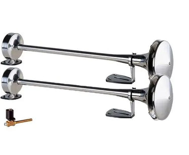 Zestaw dwóch sygnałów pneumatycznych TRUCK POWER TA150 i TA180 z zestawem montażowym i elektrozaworem FIAMM 24V Image 1