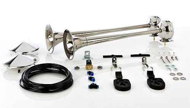 Zestaw sygnałów pneumatycznych 24V nierdzewka, 62,5 i 67 cm z pokrywami