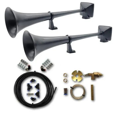 Zestaw sygnałów pneumatycznych HADLEY (2×56 cm, czarny mat) Image 1