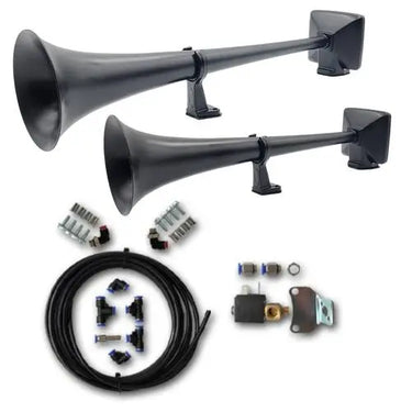 Zestaw sygnałów pneumatycznych HADLEY (48 cm i 56 cm, czarny mat) Image 1