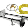 Zestaw sygnałów pneumatycznych HADLEY 48 i 56 cm – chromowane, okrągłe, z zaworem sznurkowym i pełnym zestawem montażowym Image 1