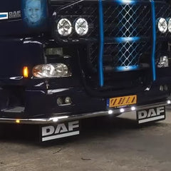 Rama L-Bar pod zderzak DAF XF105 ze stali nierdzewnej z pozycjami LED
