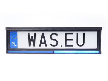 Ramka przednia tablicy rejestracyjnej W253 z niebieskim światłem LED