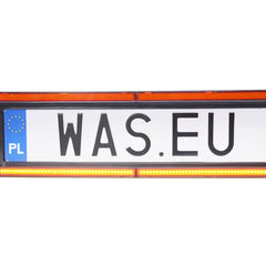 Ramka tablicy rejestracyjnej W253 ze stroboskopowym światłem dwupoziomowym 12/24V