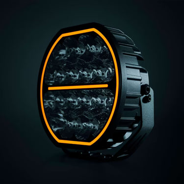 Reflektor dalekosiężny BIG Energy 9" STRANDS LED 11950 lm, światło pozycyjne białe/bursztynowe