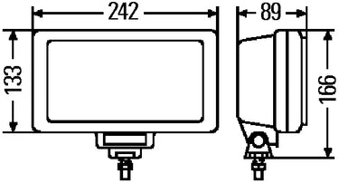 Reflektor dalekosiężny HELLA JUMBO 220 Black 12/24V