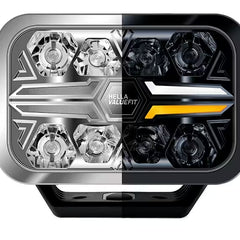Reflektor dalekosiężny HELLA ValueFit Chrome Blade RE prostokątny 9 cali LED 12/24V światło białe/bursztynowe