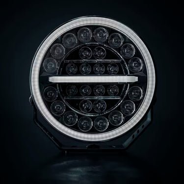 Reflektor dalekowzroczny Firefly Professional Black 9" z funkcją światła ostrzegawczego