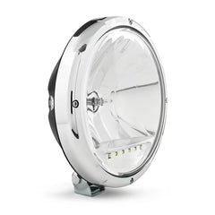 Reflektor Hella Rallye 3003 z LED pozycją (białe szkło, chromowana ramka)