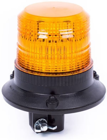 Światło ostrzegawcze LED Delta na trzpień 12/24V, pomara?czowy klosz, homologacja R10/R65