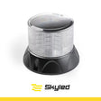 Światło ostrzegawcze LED SKYLED 12-24V, białe, pomarańczowe diody, 127 mm, R65