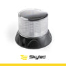 Światło ostrzegawcze LED SKYLED 12-24V, białe, pomarańczowe diody, 127 mm, R65