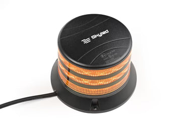 Światło ostrzegawcze SKYLED BEE 12/24V LED kogut (3 śrubki, pomarańczowy, czarna obudowa, R65)