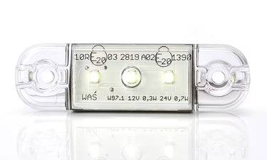 Światło pozycyjne białe LED 12/24V obrysowe przednie (3x LED) W97.1