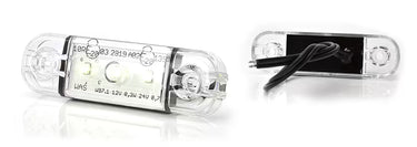 Światło pozycyjne białe LED 12/24V obrysowe przednie (3x LED) W97.1