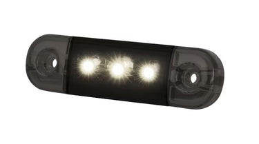 Światło pozycyjne białe przydymiane 12/24V obrysowe przednie (3 x LED) W275.1